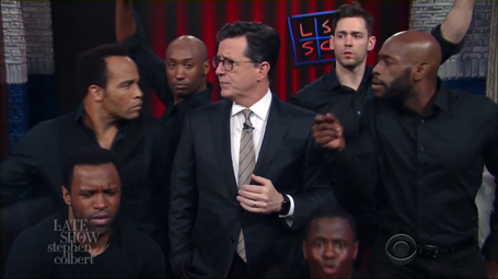 Stephen Colbert parodies Mariah Carey's NYE fail | mcarchives.com