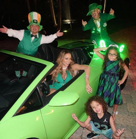 Mariah Carey, kids celebrate St. Patrick's Day | mcarchives.com