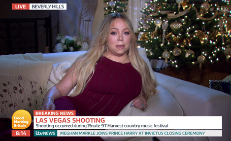 Mariah Carey TV interview cut short amid shooting | mcarchives.com