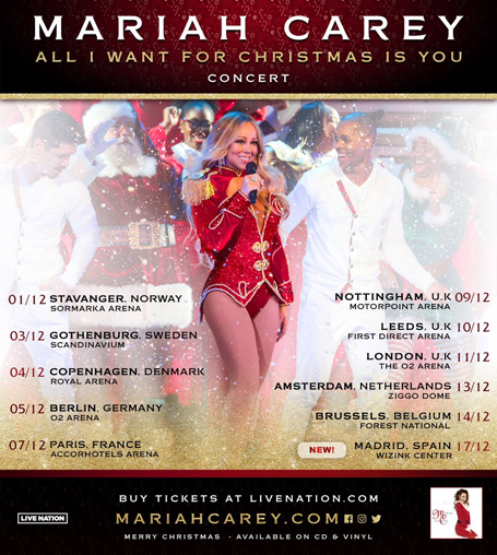 Mariah Carey's Christmas tour is heading to Madrid | mcarchives.com