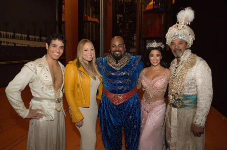 Mariah Carey visits Aladdin on Broadway | mcarchives.com